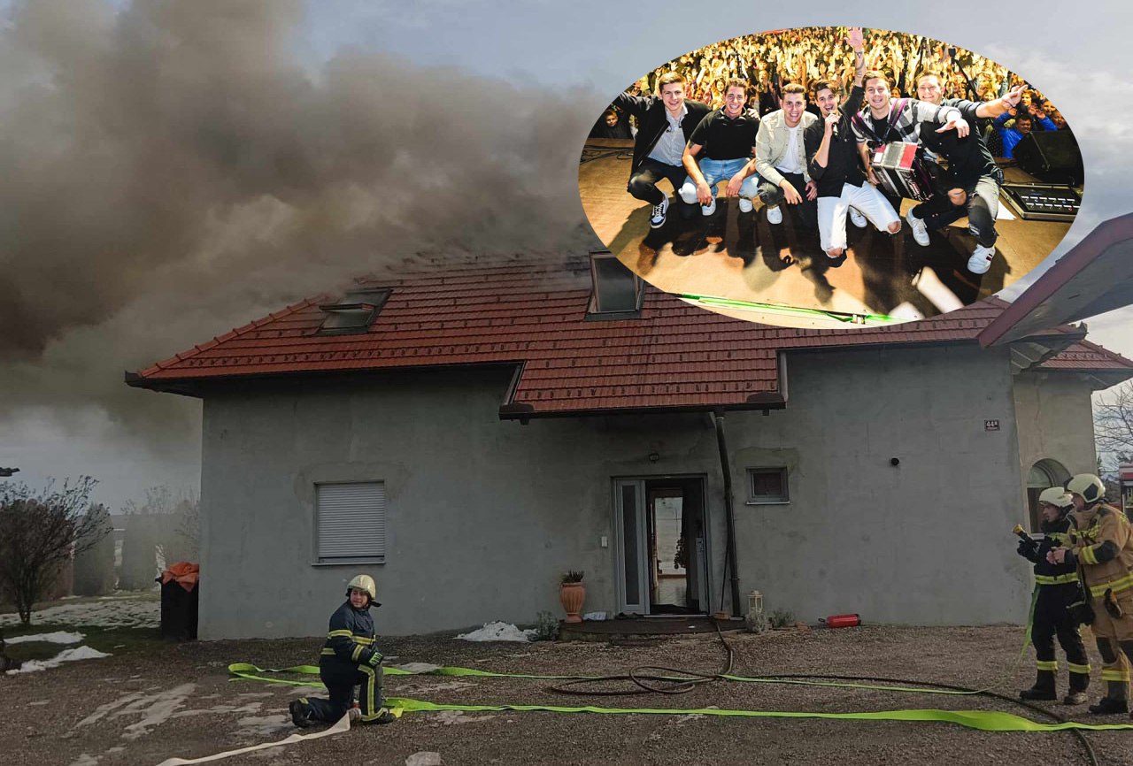 FOTO: Pogorel dom bratov iz skupine Polkaholiki