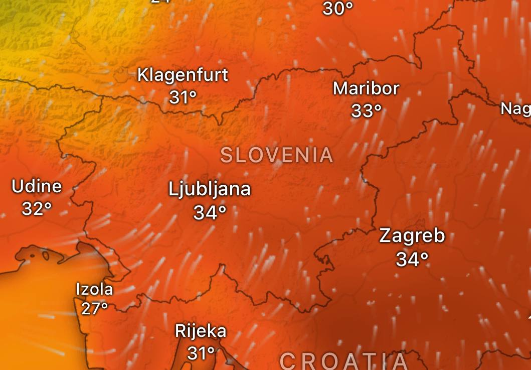 Vročinski val bo v Slovenijo prinesel tudi do 38 stopinj Celzija, kdaj bo najbolj vroče?