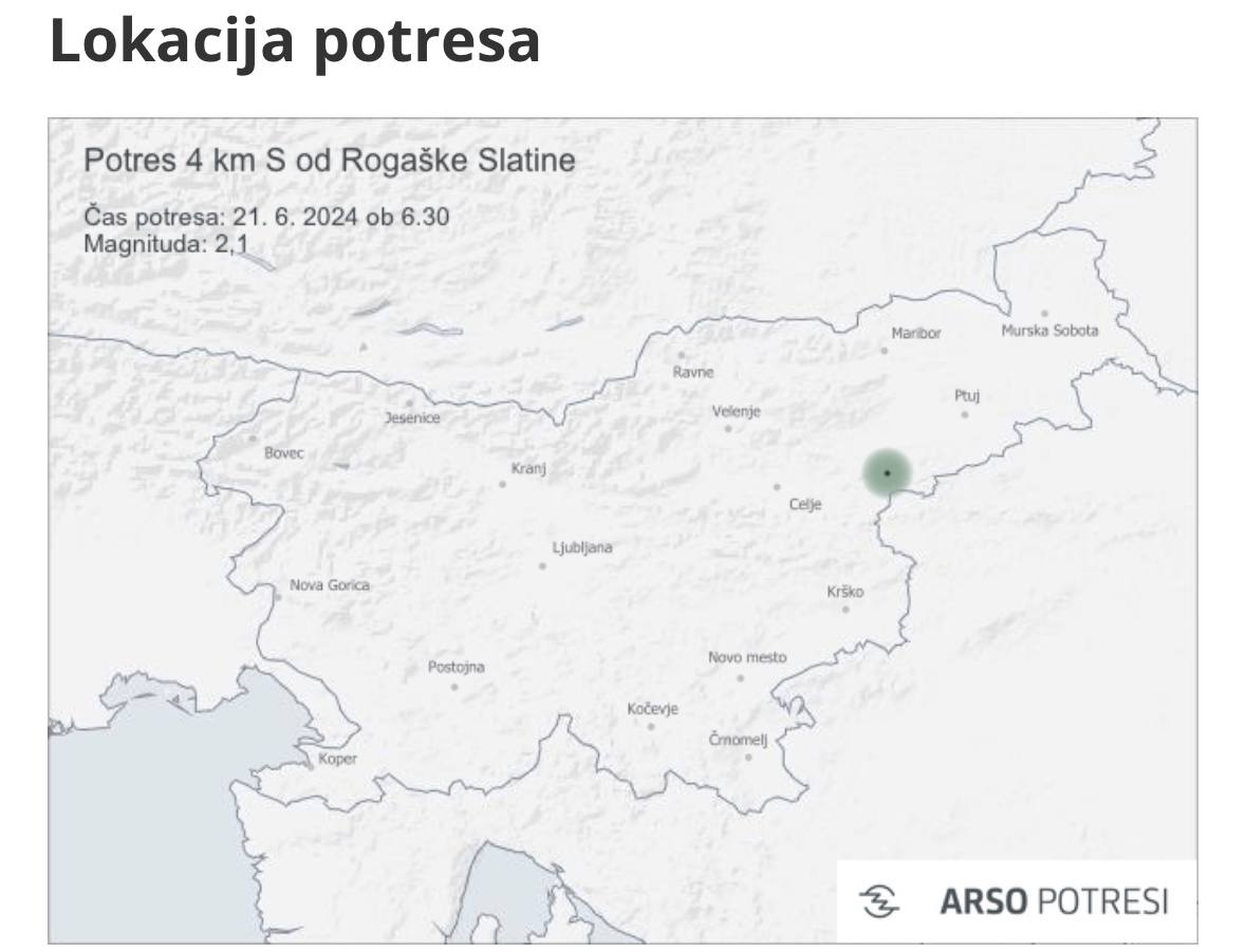 V jutranjih urah nov potres občutneje stresel Štajersko