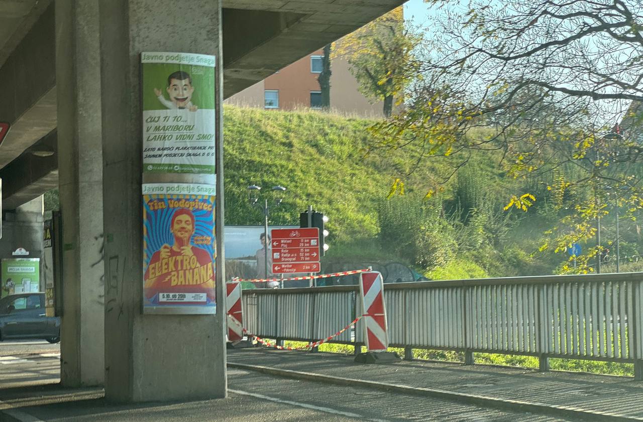 FOTO: Na dvoetažnem mostu popustila ograja, Nigrad naj bi z deli že začel