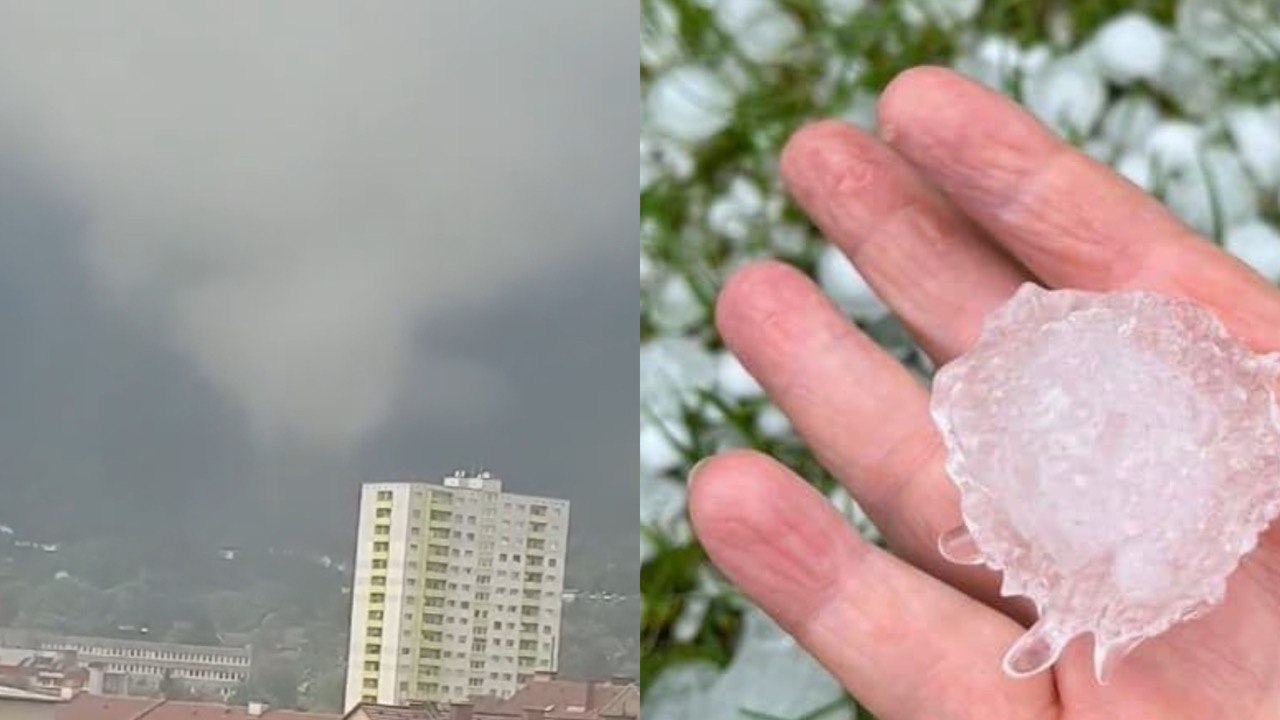 Tornado in več centimetrska toča: V Avstriji se pripravljajo na hudo uro