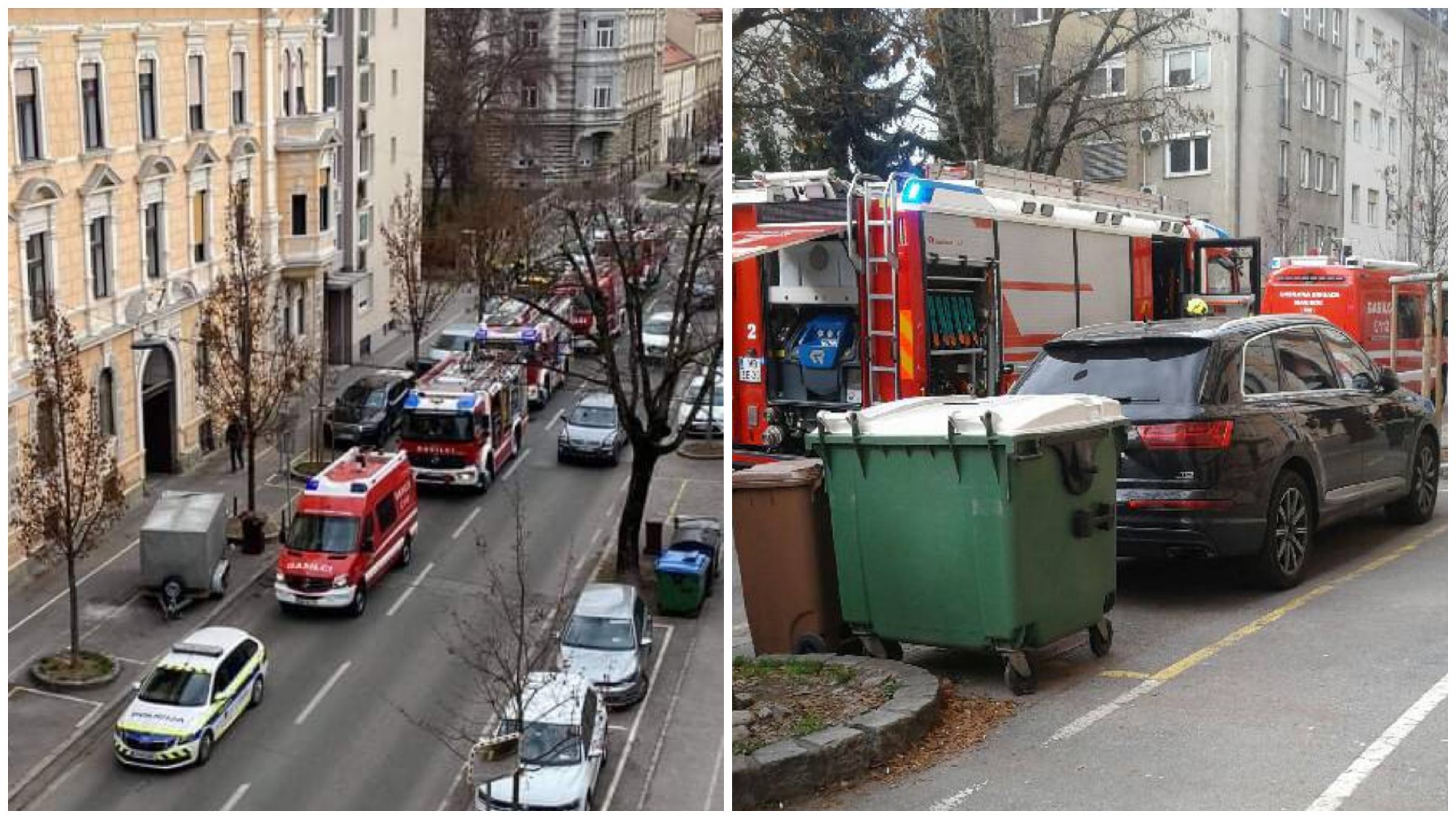 FOTO: V Krekovi ulici intervencija gasilcev zaradi neustreznega delovanja agregata