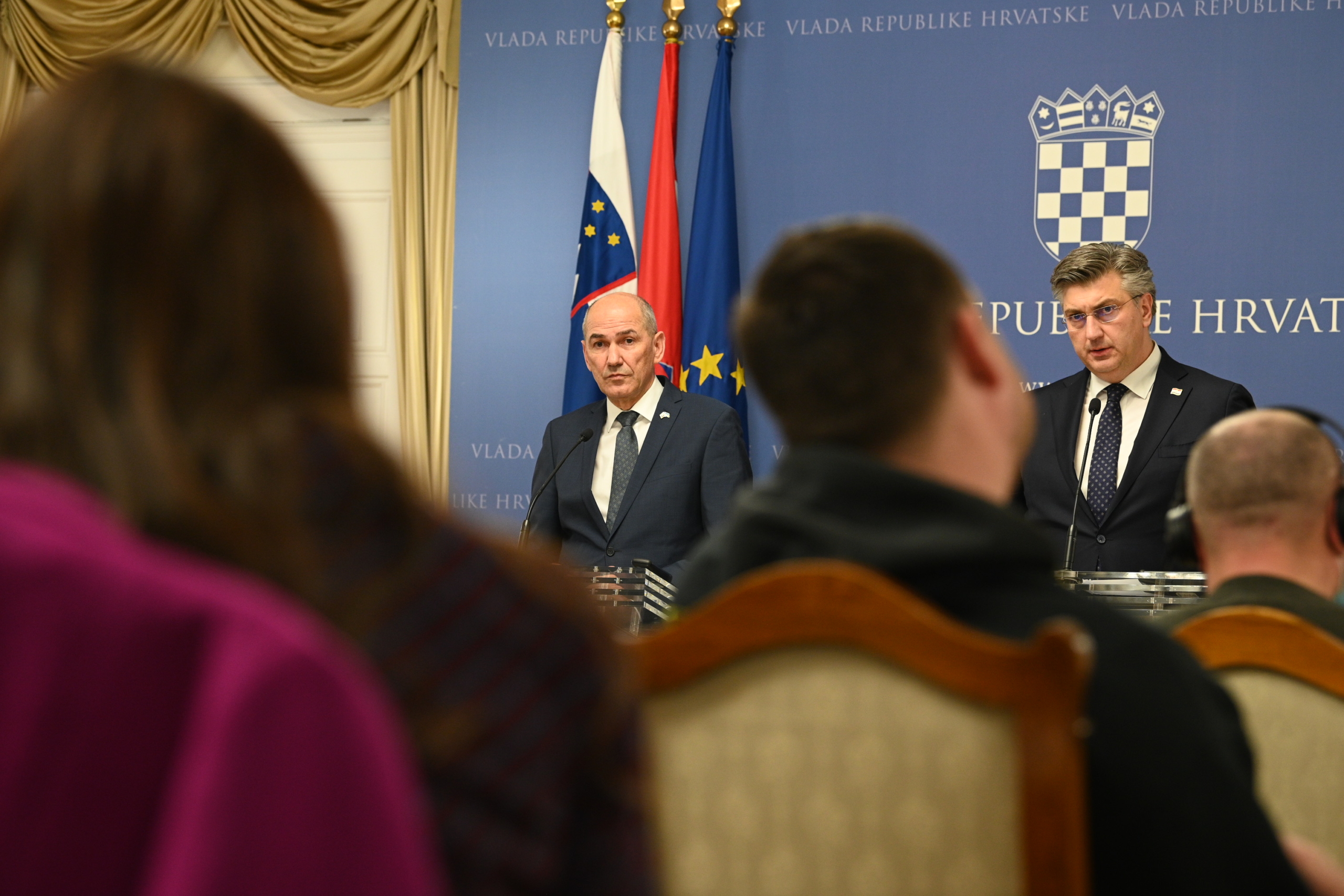 Janša in Plenković sodelovalno o oskrbi s plinom in o krški nuklearki