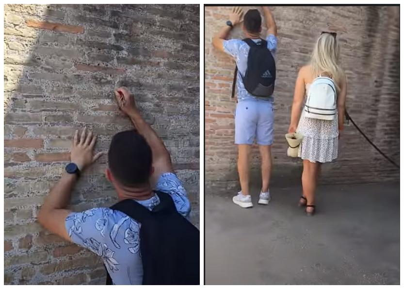 Nezaslišano dejanje turista: Kolosej poškodovan zaradi ljubezenske geste