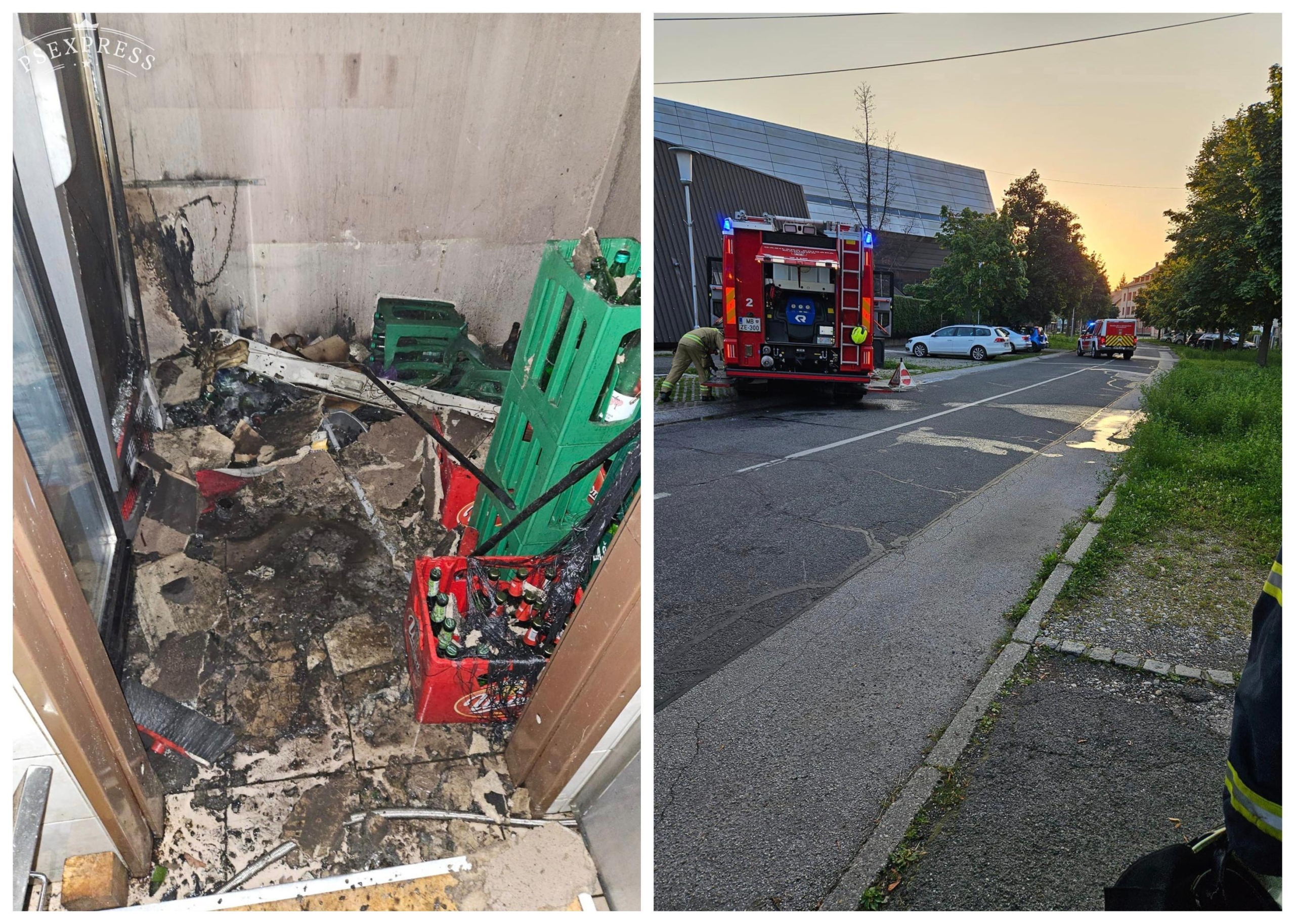 FOTO: Proti jutru zagorelo v stanovanjskem objektu v Mariboru