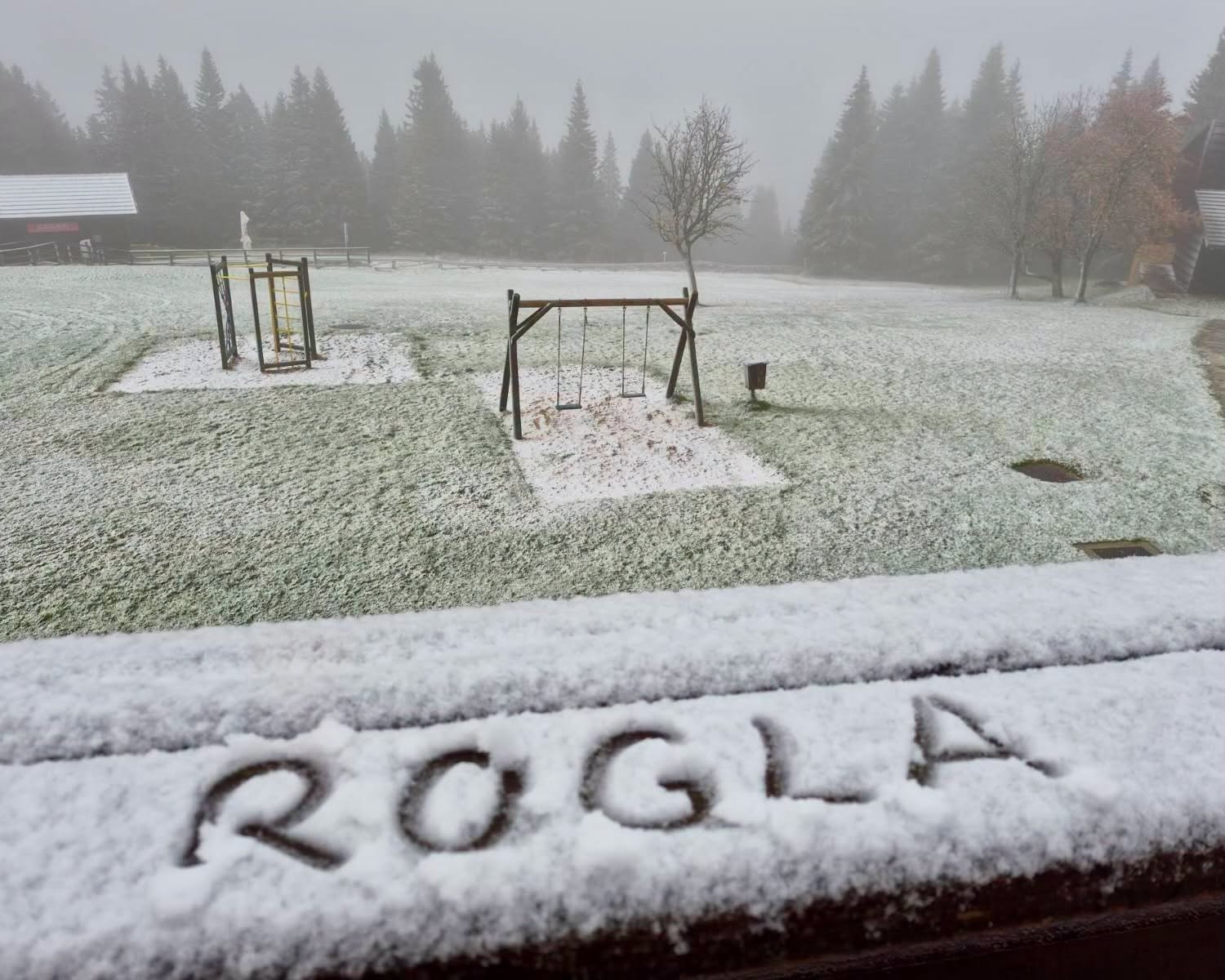 Napovedi meteorologov so se uresničile: Na štajerskem že zapadel prvi sneg (FOTO)