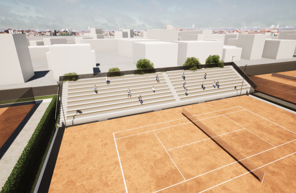 FOTO: Teniški klub Branik bogatejši za montažno dvorano, prav zdaj pa so začeli graditi novo moderno tribuno