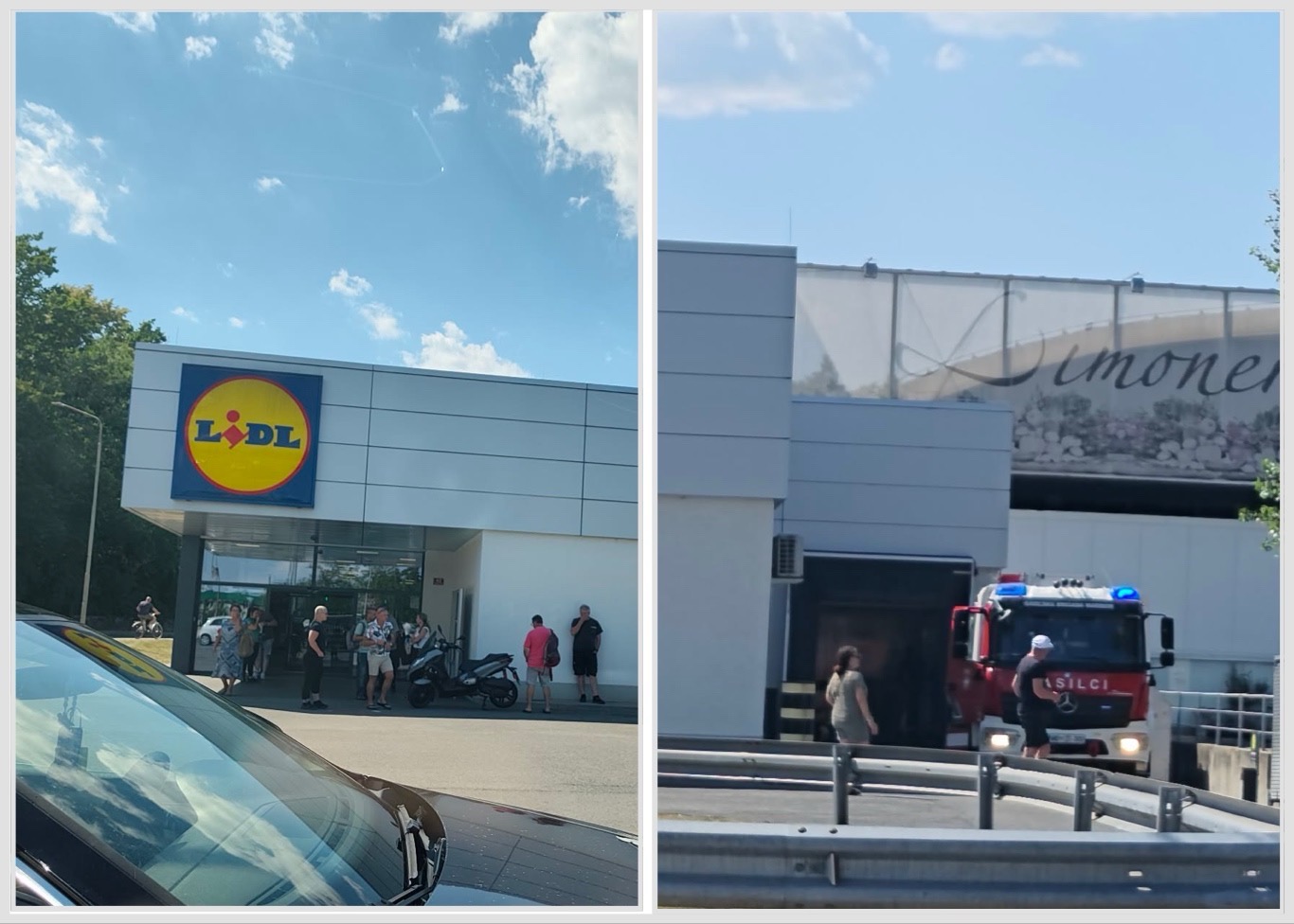 FOTO: Zagorelo v Lidlu na Tržaški cesti, stranke evakuirali
