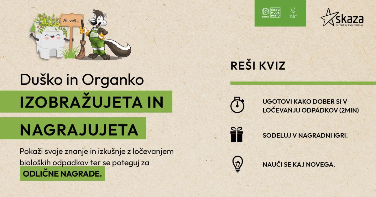 Preverite, kako vešči ste pri ločevanju bioloških odpadkov
