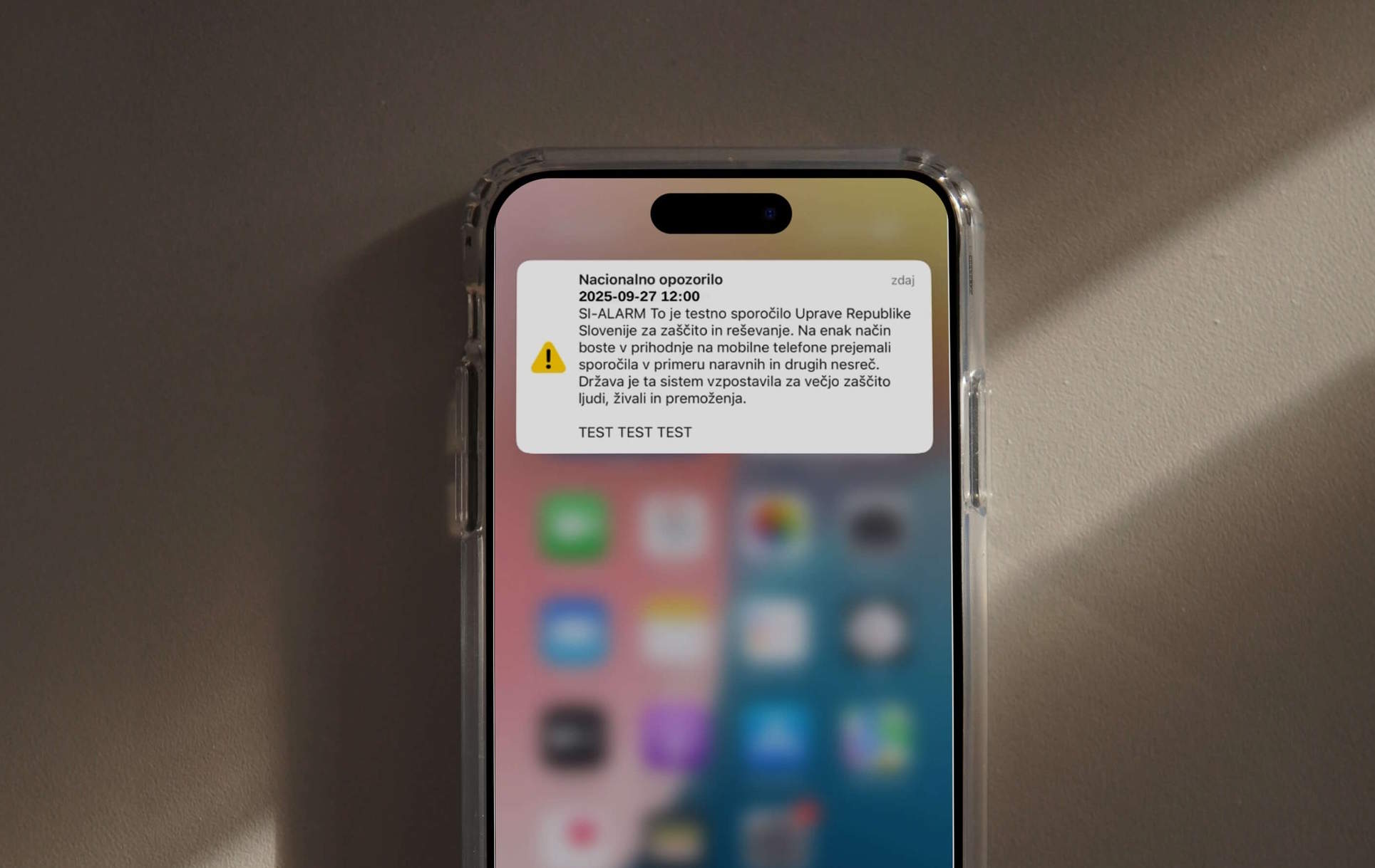 Ste na seznamu? Danes bo vsem Slovencem na tem območju piskal telefon zaradi SI-Alarma