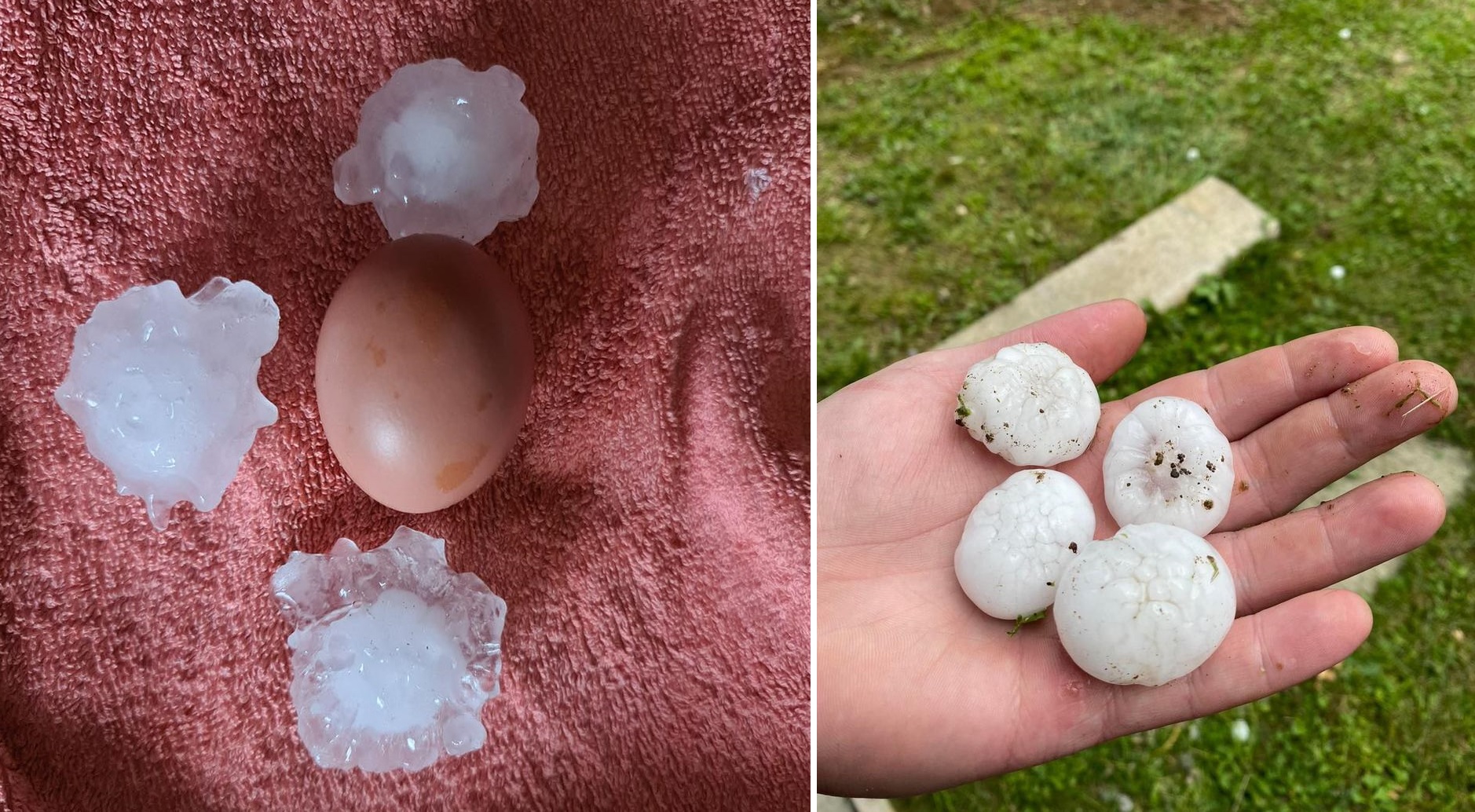 FOTO in VIDEO: Ponekod po Sloveniji padala toča, velika kot jajce