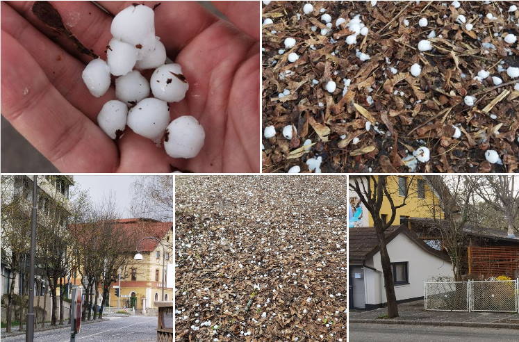 FOTO: V popoldanskih urah klestila toča