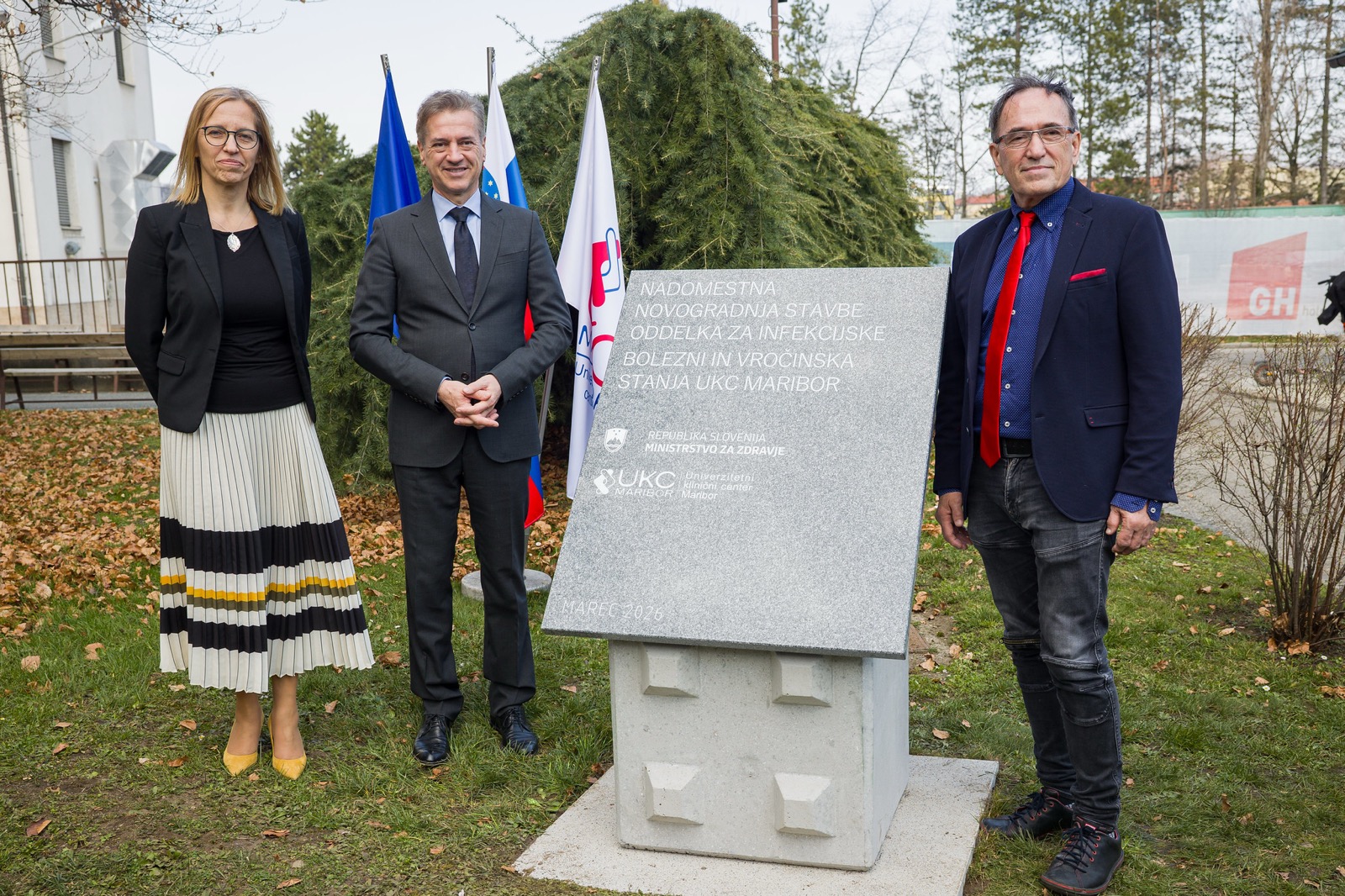 V Mariboru odkrili temeljni kamen za novo infekcijsko kliniko UKC Maribor